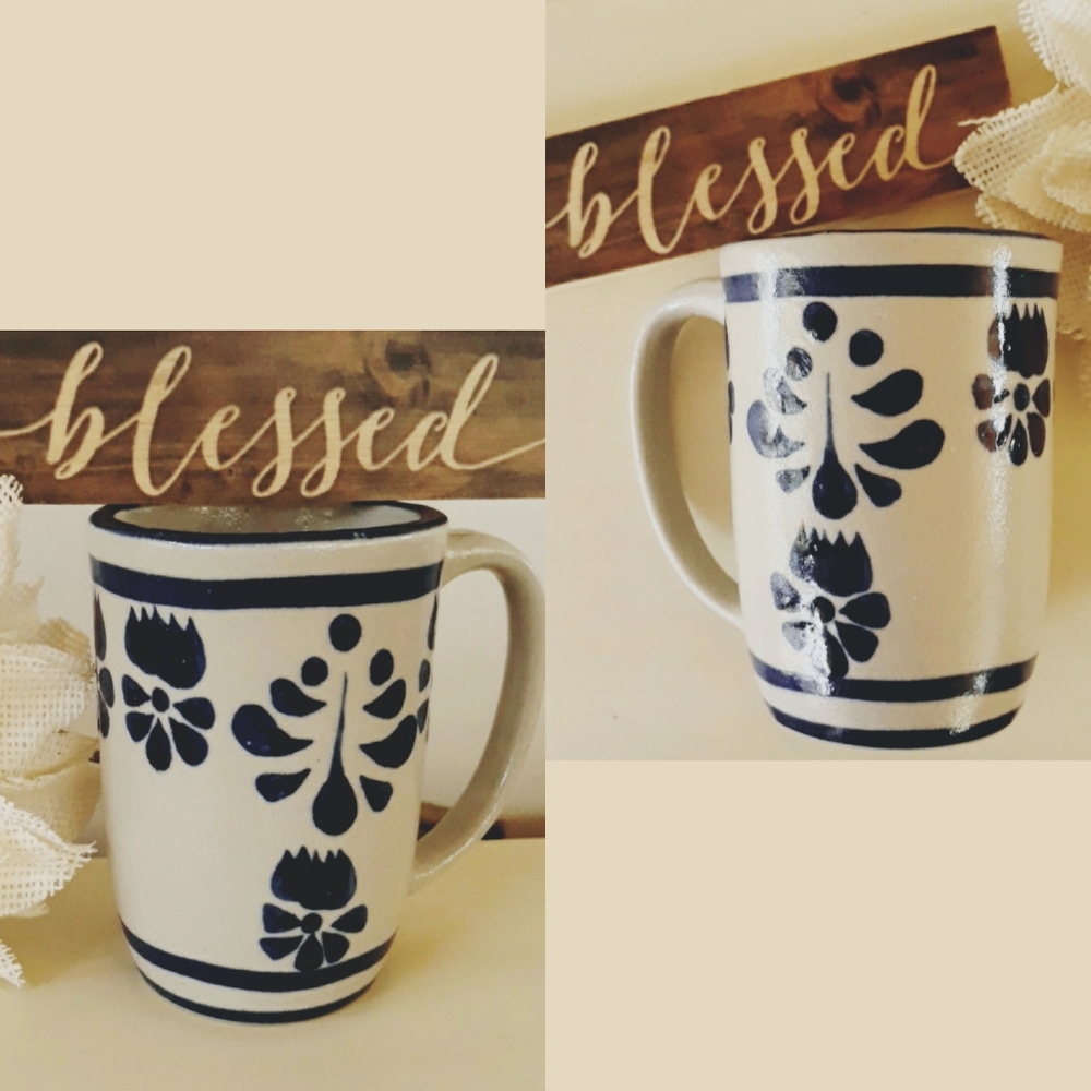 Pintado A Mano DITE Mexico Pottery Coffee Mug Set